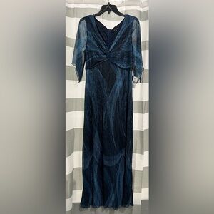 MARINA Navy Long Sleeve Dress